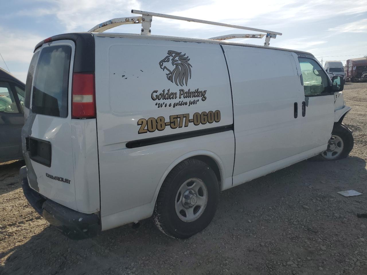 2006 Chevrolet Express VIN 1GCFG15XX61159595 Copart auction photo, front end / undercarriage damage thumbnail 3