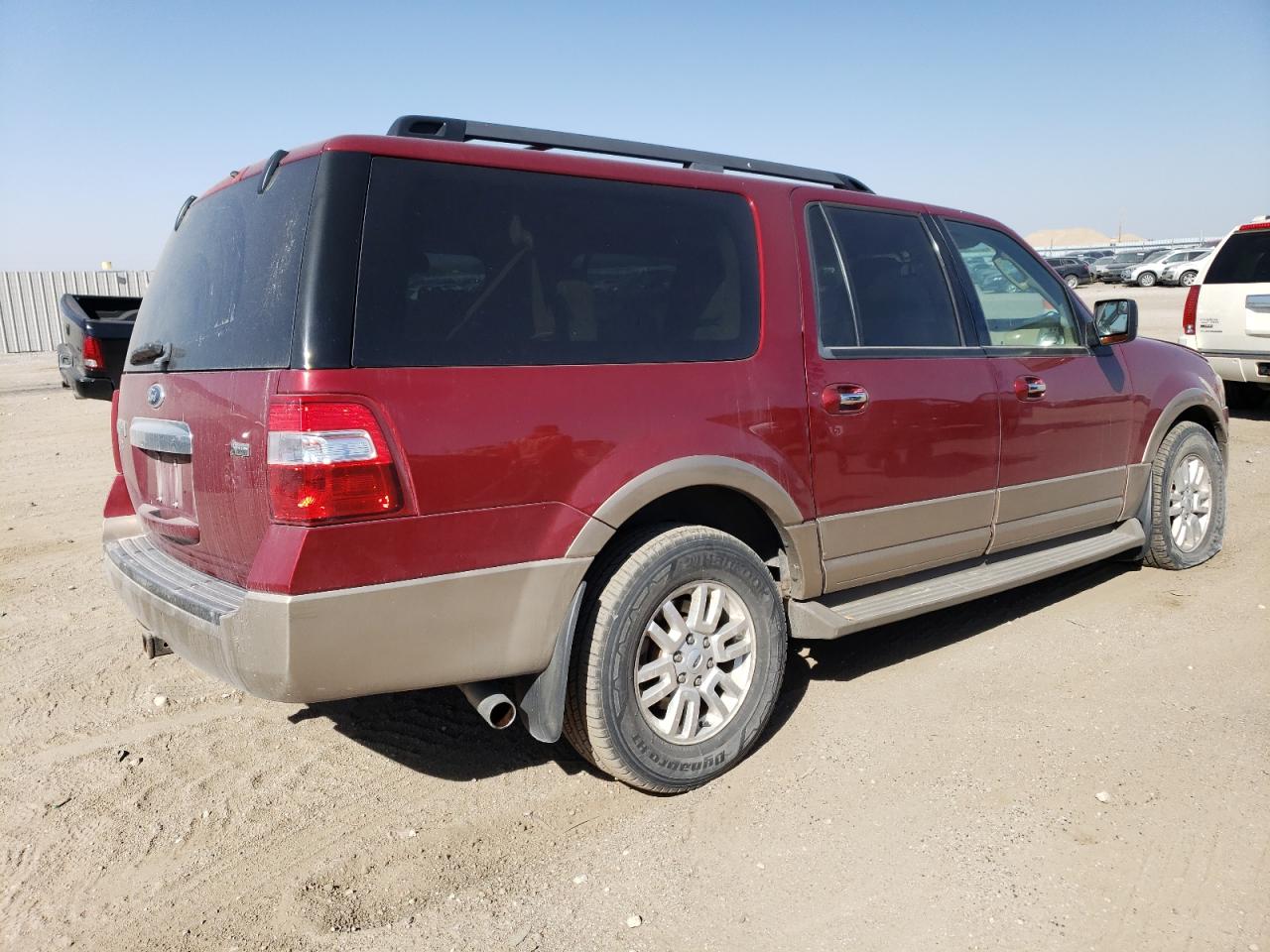 2014 Ford Expedition VIN 1FMJK1J58EEF03523 Copart auction photo, front end / undercarriage damage thumbnail 3
