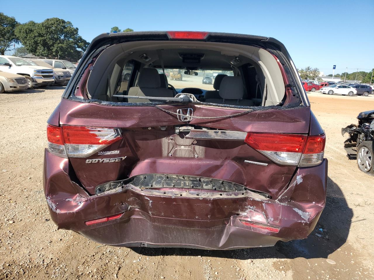 2016 Honda Odyssey VIN 5FNRL5H38GB084509 Copart auction photo, rear end damage thumbnail 6