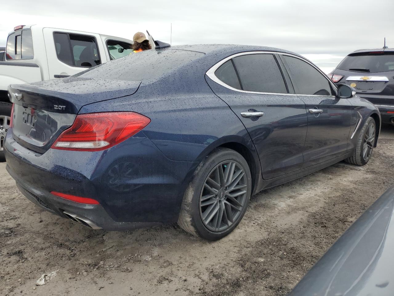 2019 Genesis G70 VIN KMTG64LAXKU020441 Copart auction photo, water/flood damage thumbnail 3