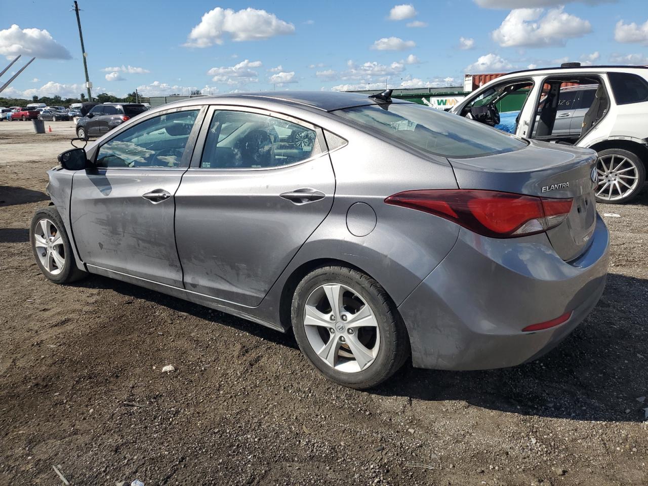 2016 Hyundai Elantra VIN KMHDH4AE4GU636866 Copart auction photo, front end / rear end damage thumbnail 2