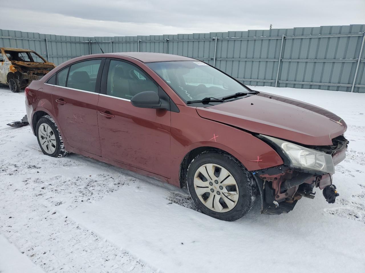 2012 Chevrolet Cruze VIN 1G1PA5SH7C7372953 Copart auction photo, front end / rear end damage thumbnail 4