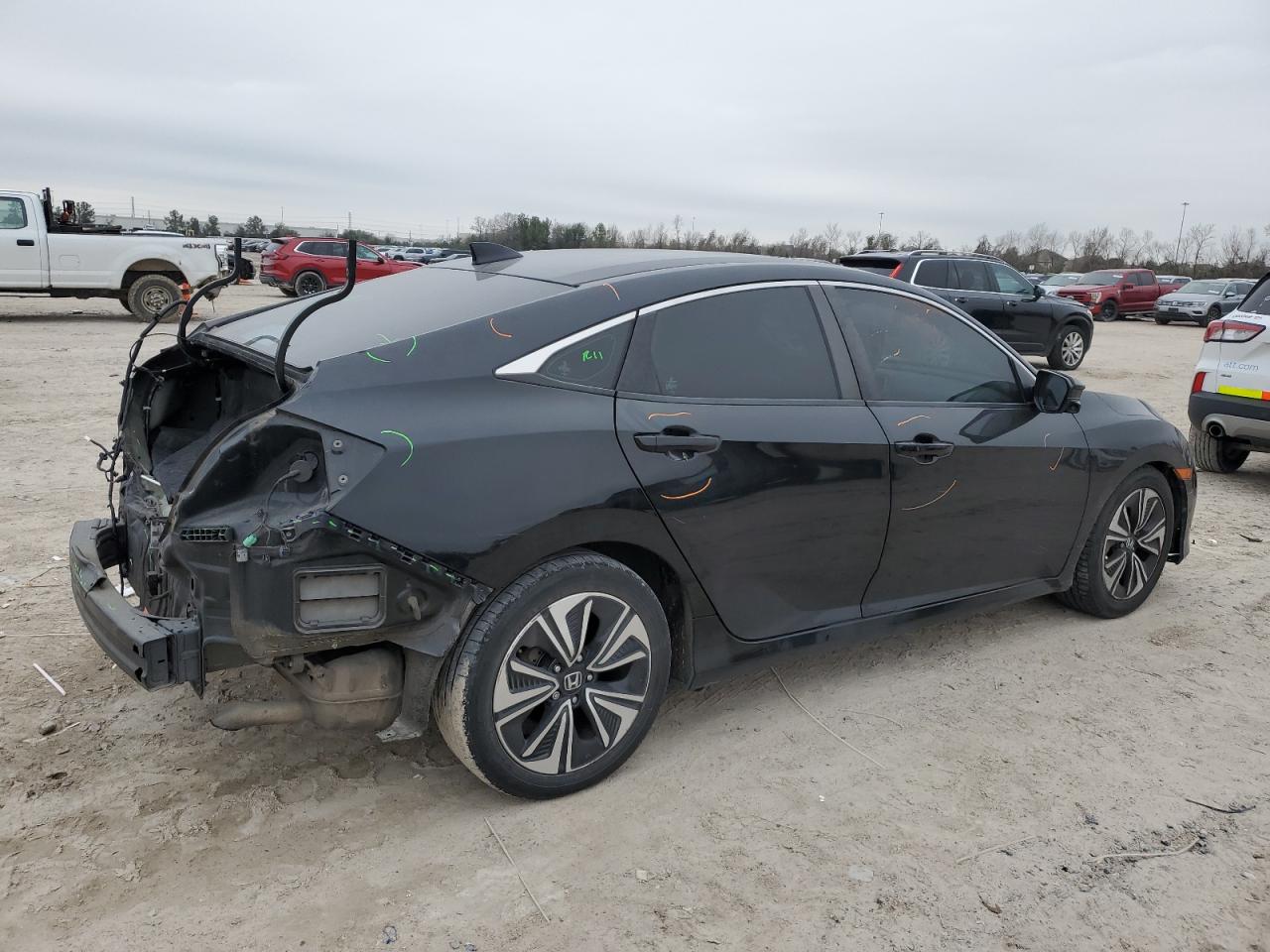 2016 Honda Civic VIN 19XFC1F32GE202672 Copart auction photo, rear end / front end damage thumbnail 3