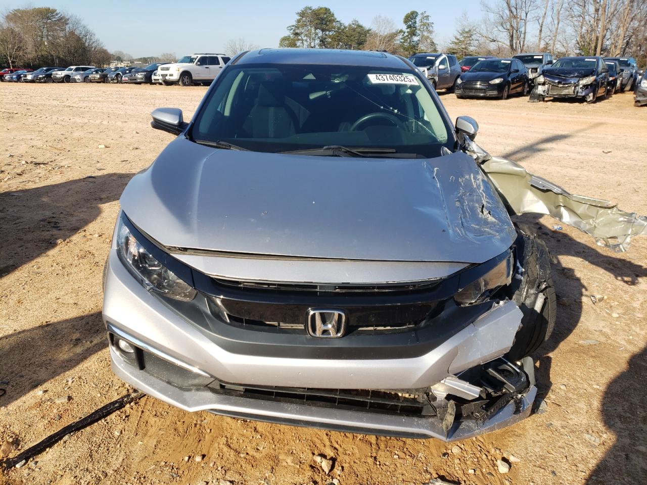 2019 Honda Civic VIN 19XFC1F3XKE016354 Copart auction photo, front end / side damage thumbnail 5