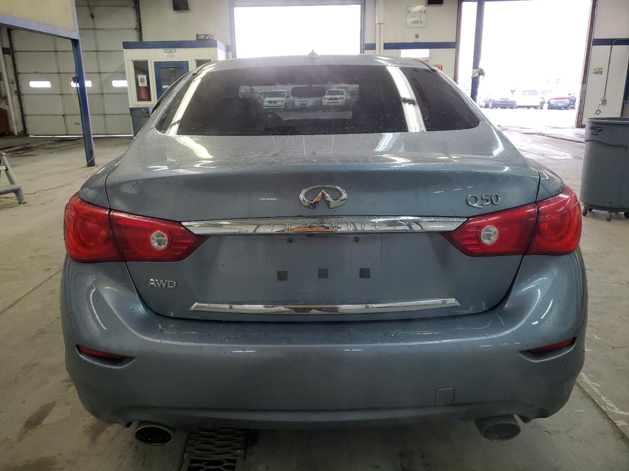 2015 Infiniti Q50 VIN JN1BV7AR1FM403148 Copart auction photo, side damage thumbnail 6