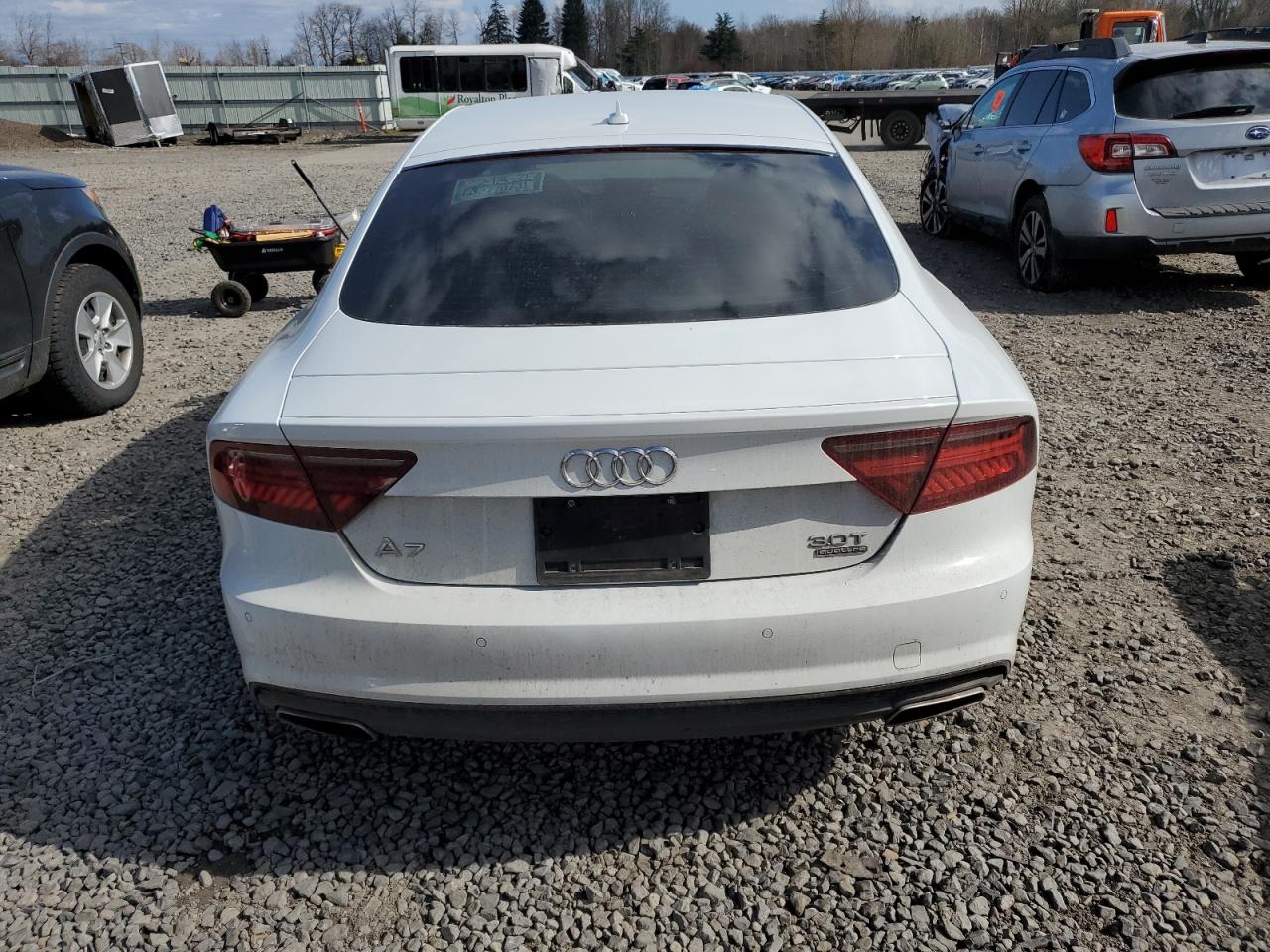 2018 Audi A7 VIN WAUW3AFC3JN015442 Copart auction photo, front end / side damage thumbnail 6