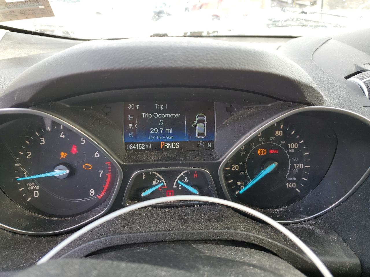 2017 Ford Escape VIN 1FMCU0G97HUE30341 Copart auction photo, front end damage thumbnail 9