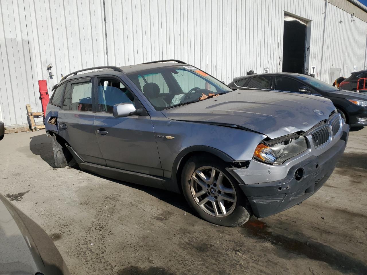 2005 BMW X3 VIN WBXPA93405WD22355 Copart auction photo, all over / undercarriage damage thumbnail 4