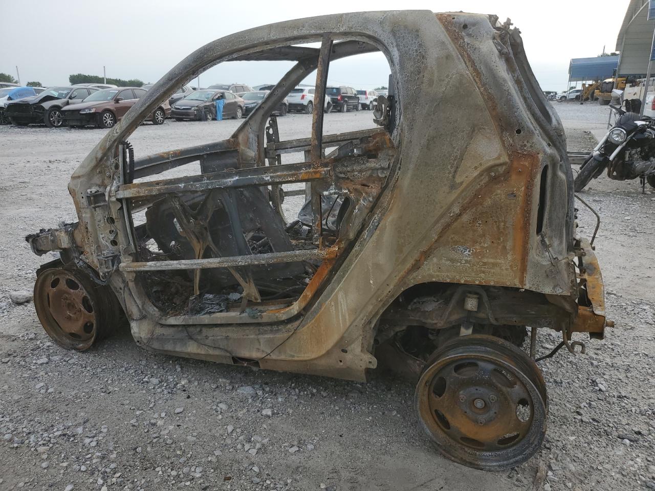 2015 Smart Fortwo VIN WMEEJ3BA7FK794570 Copart auction photo, burn damage thumbnail 2