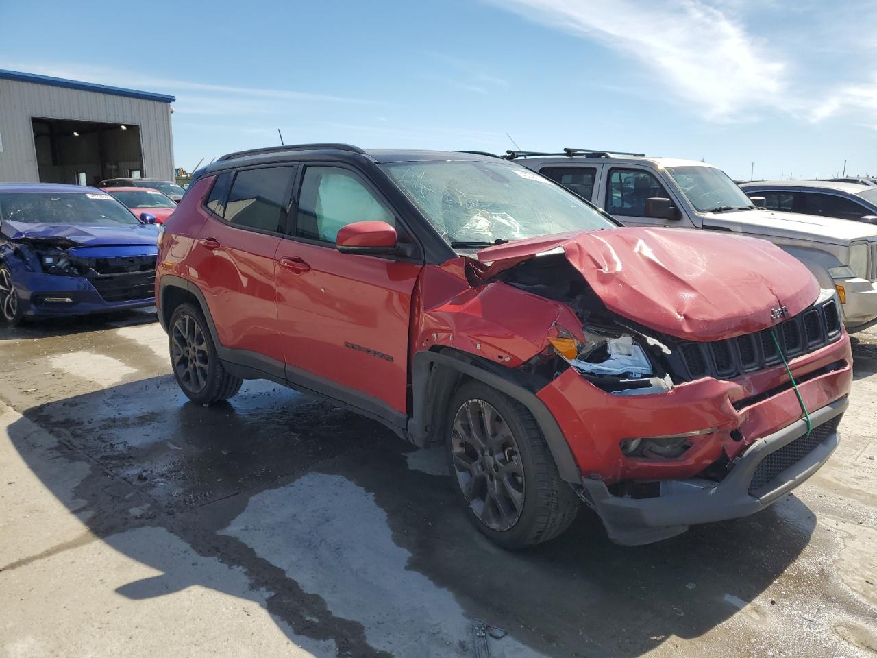 2020 Jeep Compass VIN 3C4NJDCB7LT130484 Copart auction photo, front end damage thumbnail 4
