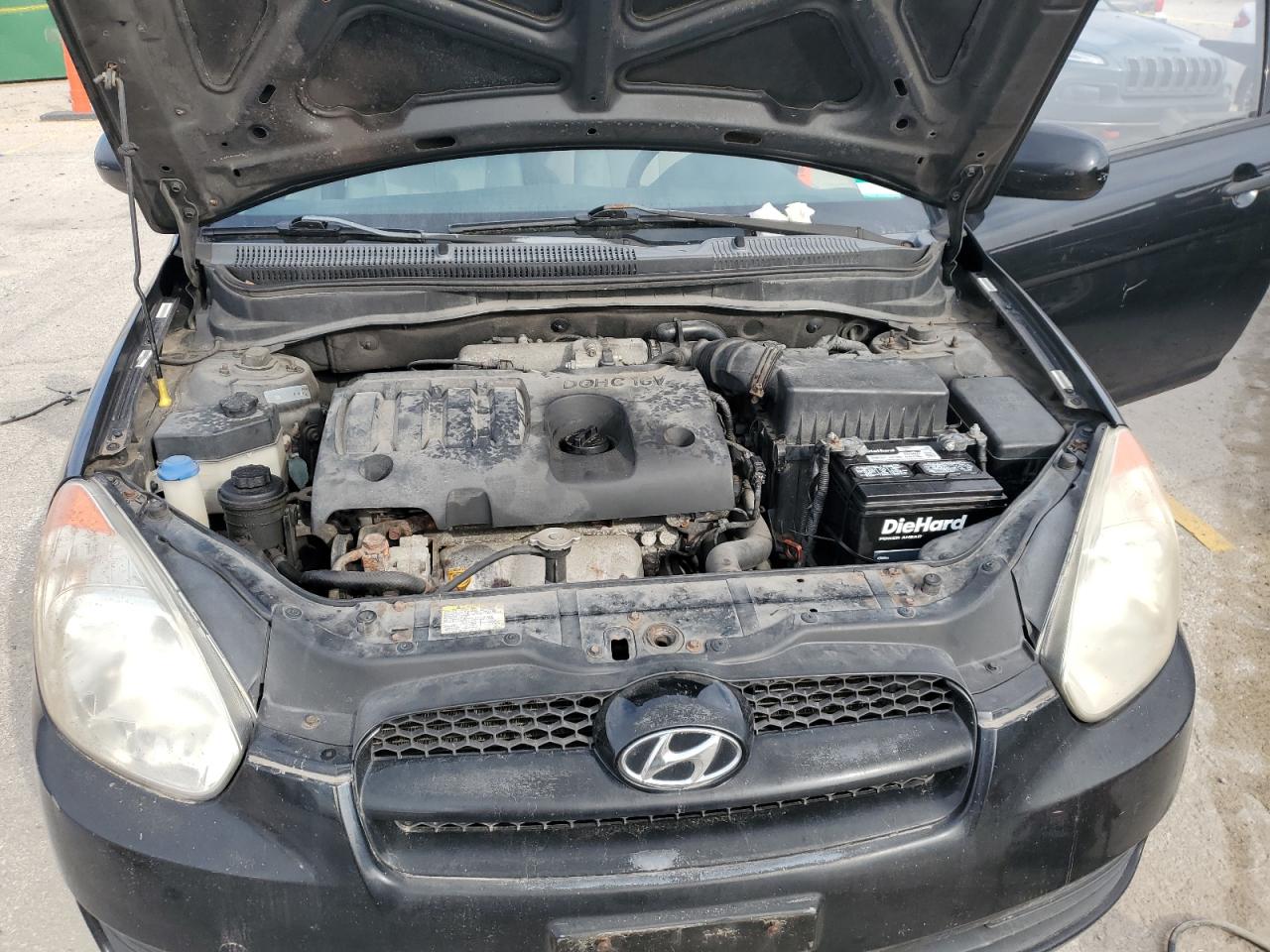 2010 Hyundai Accent VIN KMHCM3AC6AU149630 Copart auction photo, side damage thumbnail 11