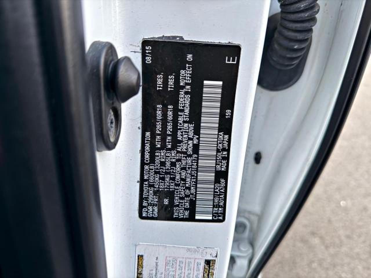 2018 Lexus GX VIN JTJBM7FX1J5184179 Copart auction photo, minor dent/scratches / normal wear damage thumbnail 10