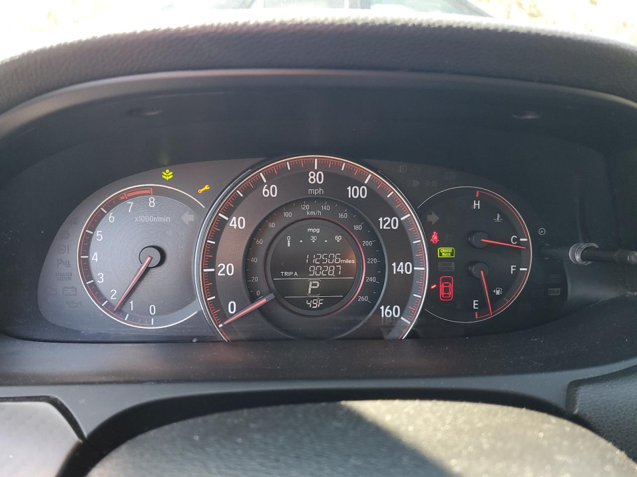 2016 Honda Accord VIN 1HGCR2F52GA130627 Copart auction photo, front end / side damage thumbnail 9
