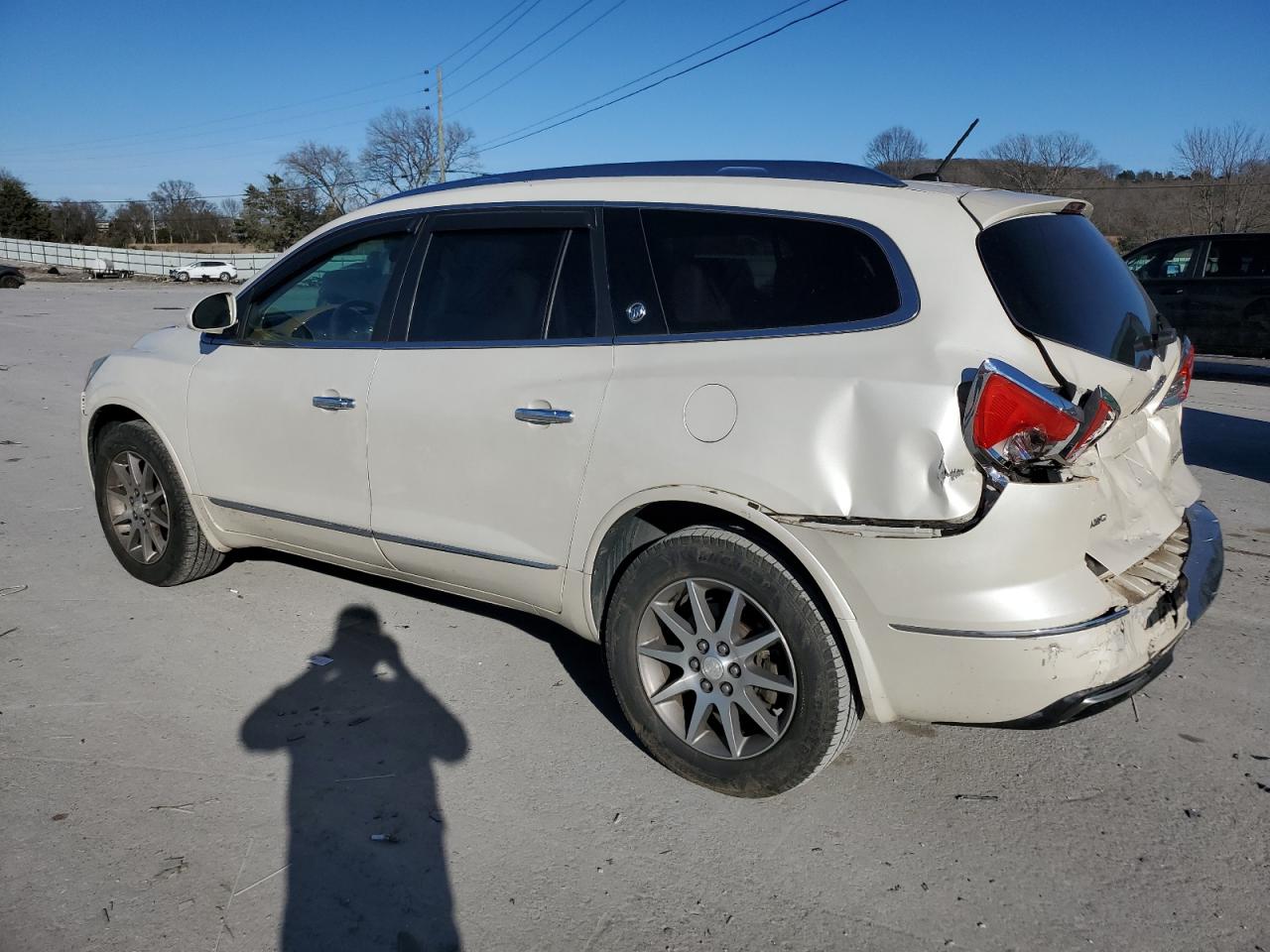 2015 Buick Enclave VIN 5GAKRBKDXFJ160840 Copart auction photo, rear end / front end damage thumbnail 2