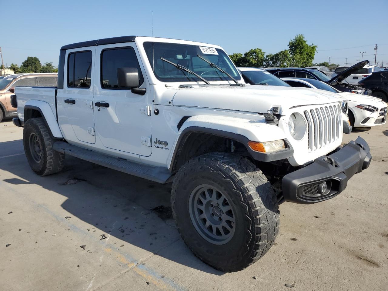 2021 Jeep Gladiator VIN 1C6HJTFGXML504007 Copart auction photo, front end damage thumbnail 4