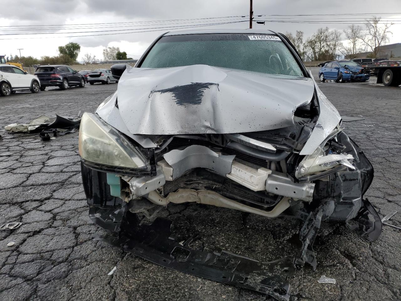 2007 Honda Accord VIN 1HGCM55137A114659 Copart auction photo, side / front end damage thumbnail 5