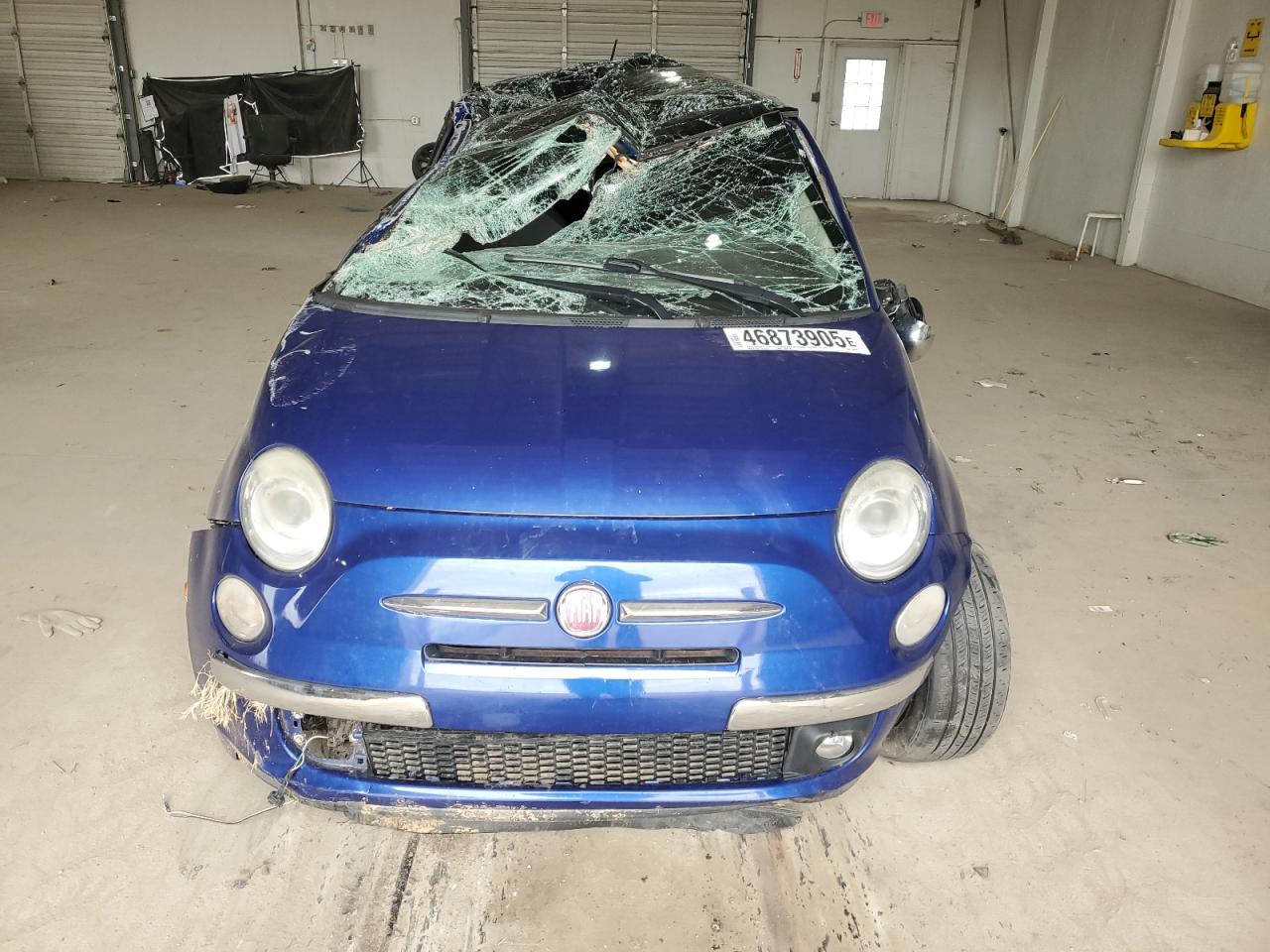 2012 Fiat 500 VIN 3C3CFFCR6CT384550 Copart auction photo, rollover damage thumbnail 5