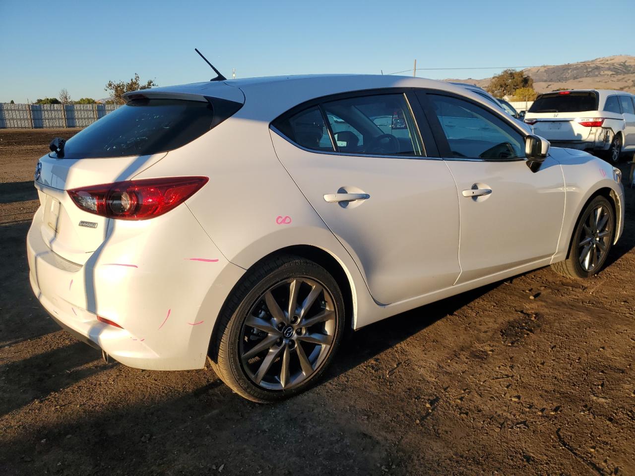 2018 Mazda 3 VIN 3MZBN1L3XJM244191 Copart auction photo, side damage thumbnail 3