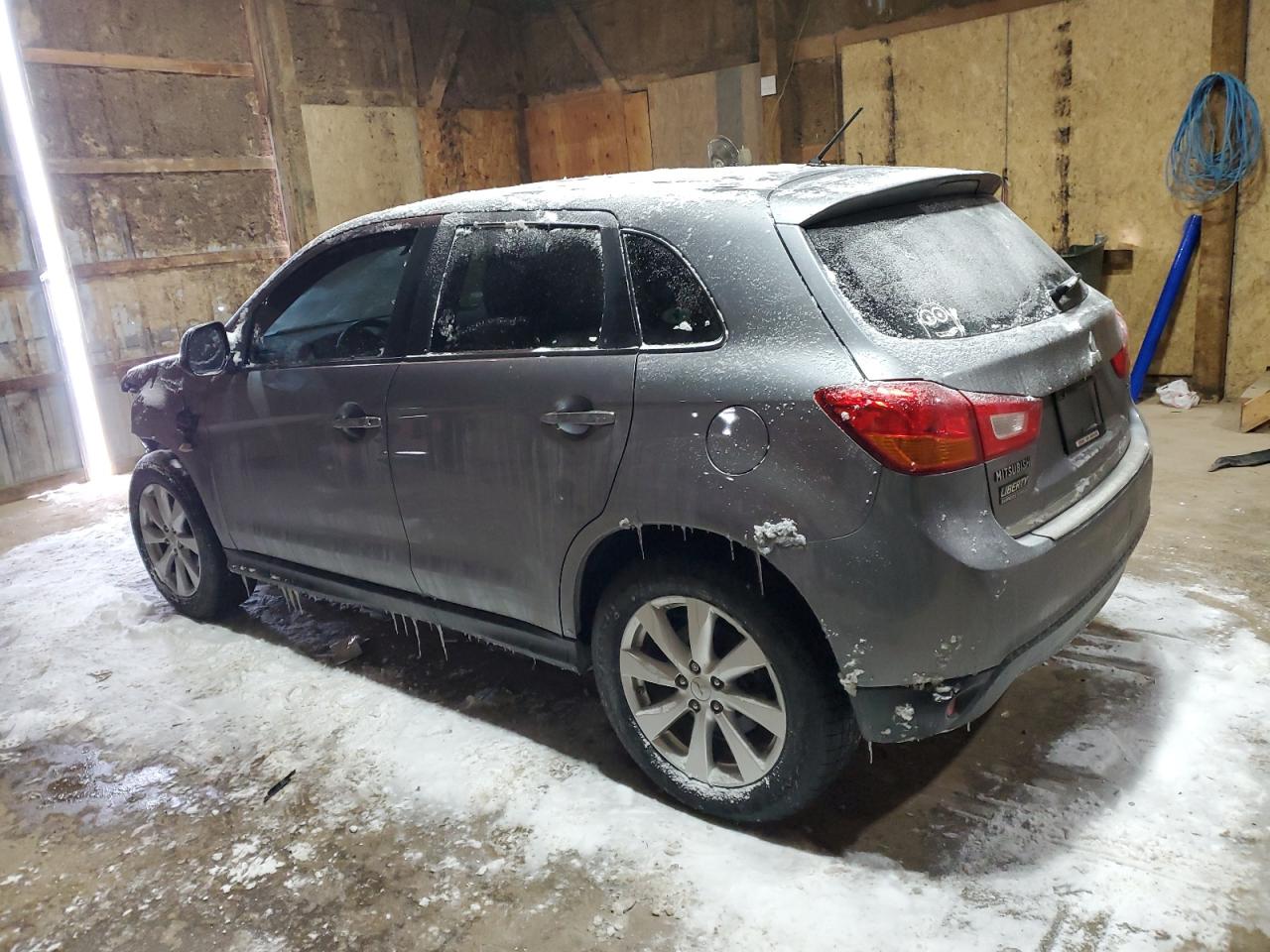 2014 Mitsubishi Outlander VIN 4A4AR3AUXEE011068 Copart auction photo, front end / side damage thumbnail 2