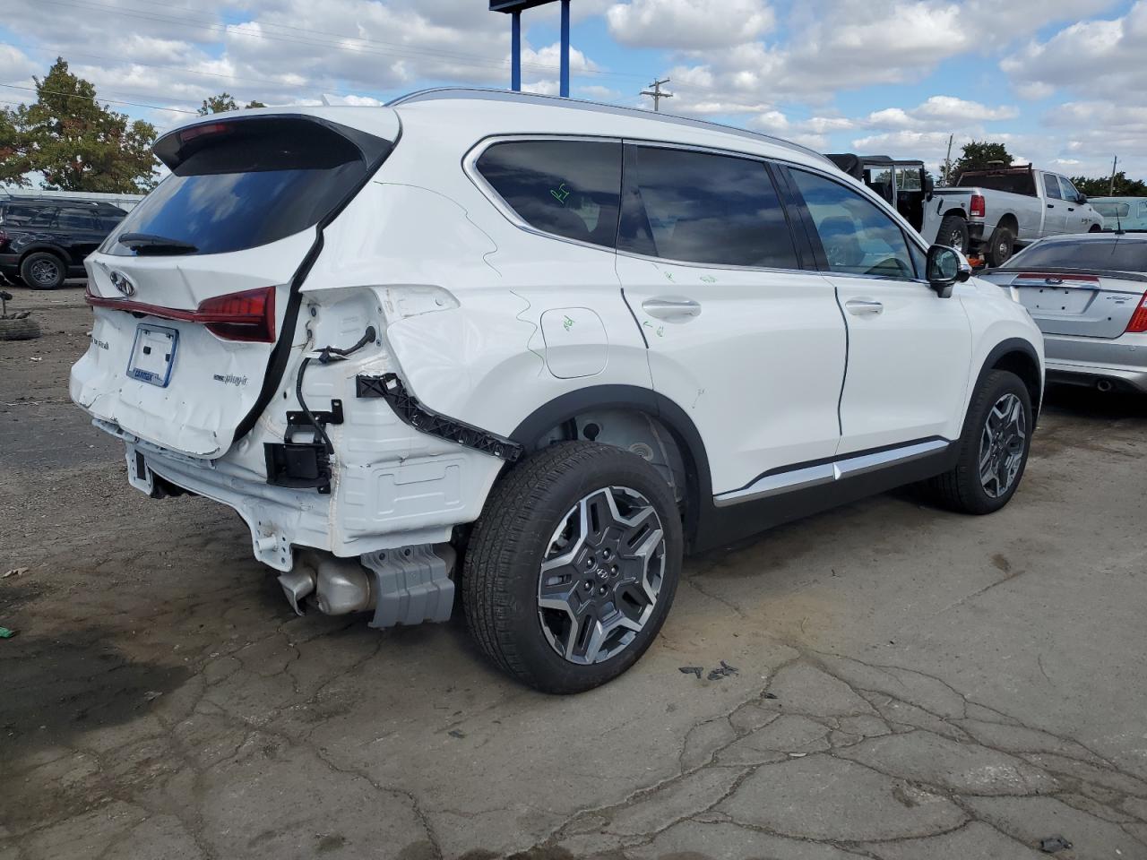 2022 Hyundai Santa Fe VIN KM8S7DA26NU043409 Copart auction photo, rear end damage thumbnail 3