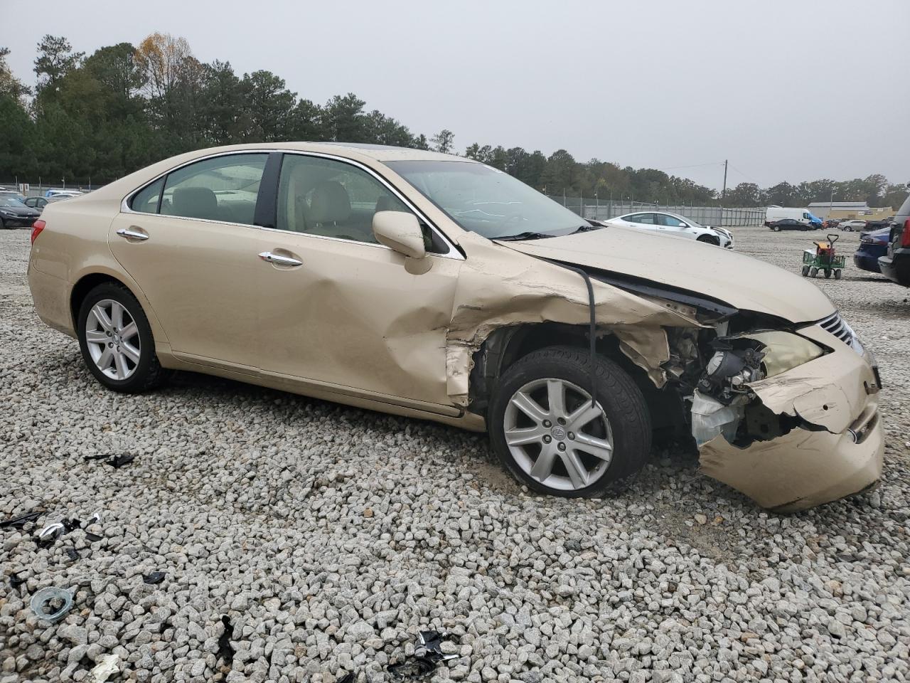 2007 Lexus ES VIN JTHBJ46G072071889 Copart auction photo, front end / side damage thumbnail 4