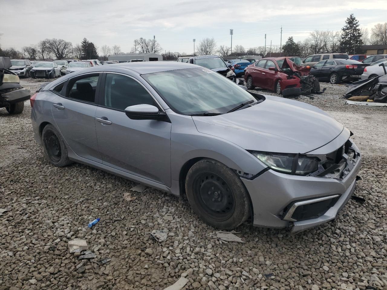 2019 Honda Civic VIN 2HGFC2F64KH527709 Copart auction photo, front end / rear end damage thumbnail 4