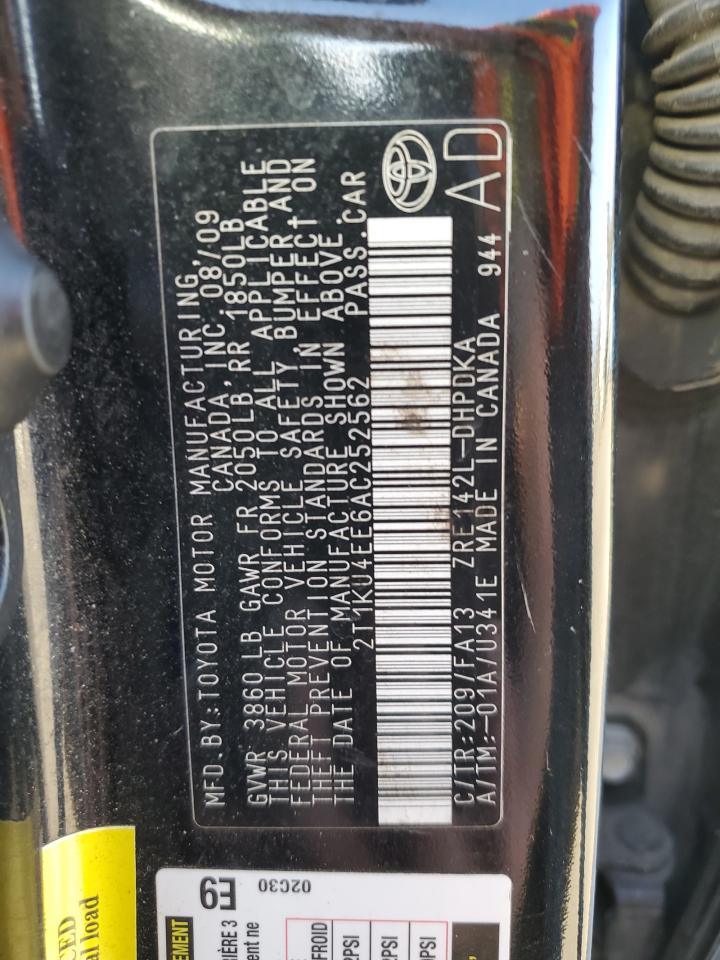 2010 Toyota Corolla VIN 2T1KU4EE6AC252562 Copart auction photo, front end damage thumbnail 12