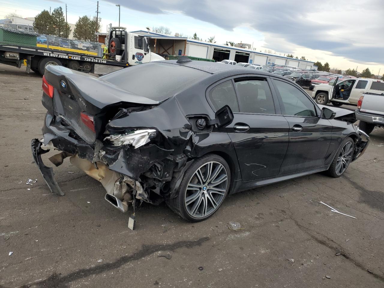 2018 BMW 5er VIN WBAJE5C57JWA97898 Copart auction photo, all over damage thumbnail 3