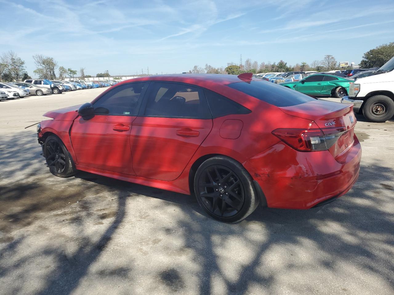 2022 Honda Civic VIN 2HGFE2F59NH591010 Copart auction photo, front end / side damage thumbnail 2