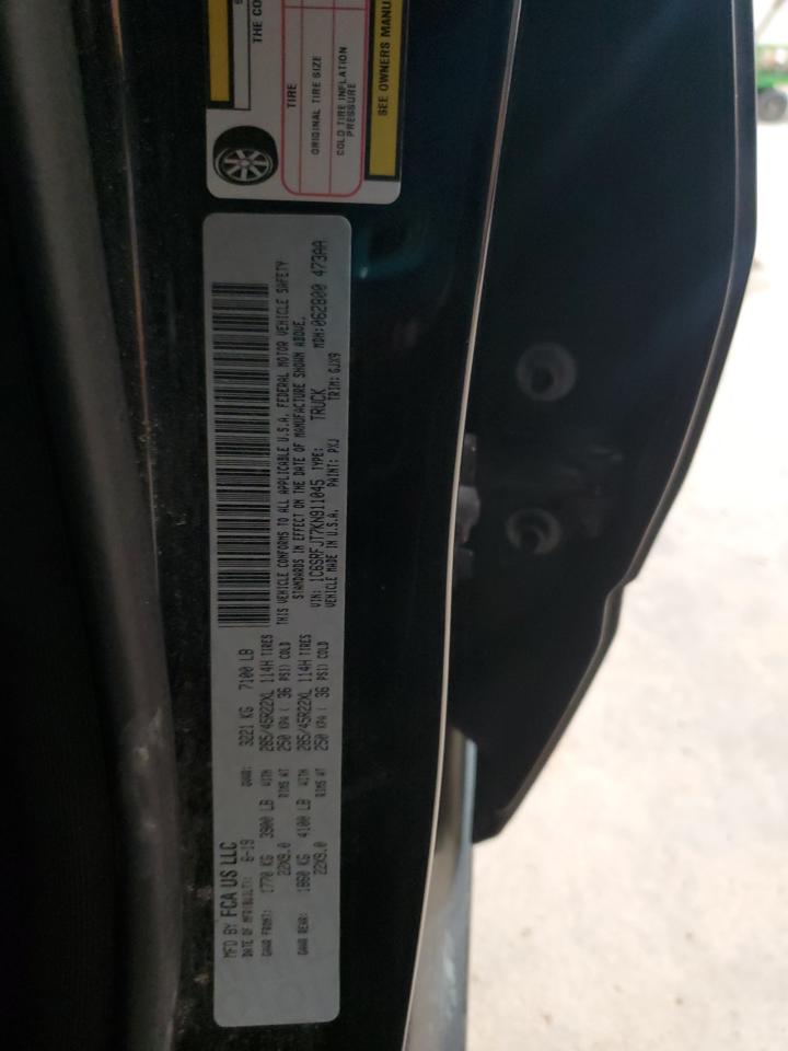 2019 RAM 1500 VIN 1C6SRFJT7KN911045 Copart auction photo, front end / minor dent/scratches damage thumbnail 12