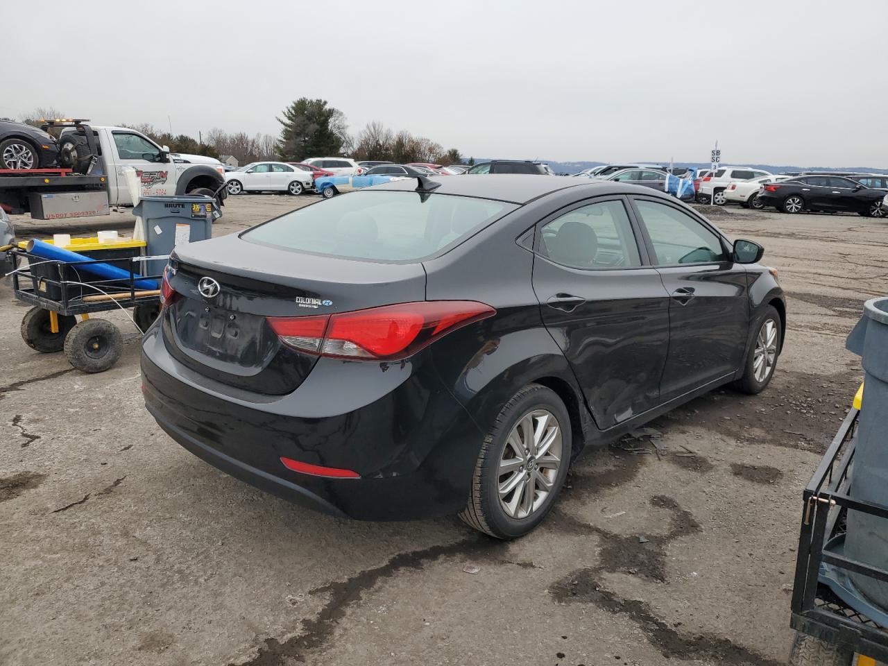 2015 Hyundai Elantra VIN 5NPDH4AE5FH582930 Copart auction photo, side damage thumbnail 3