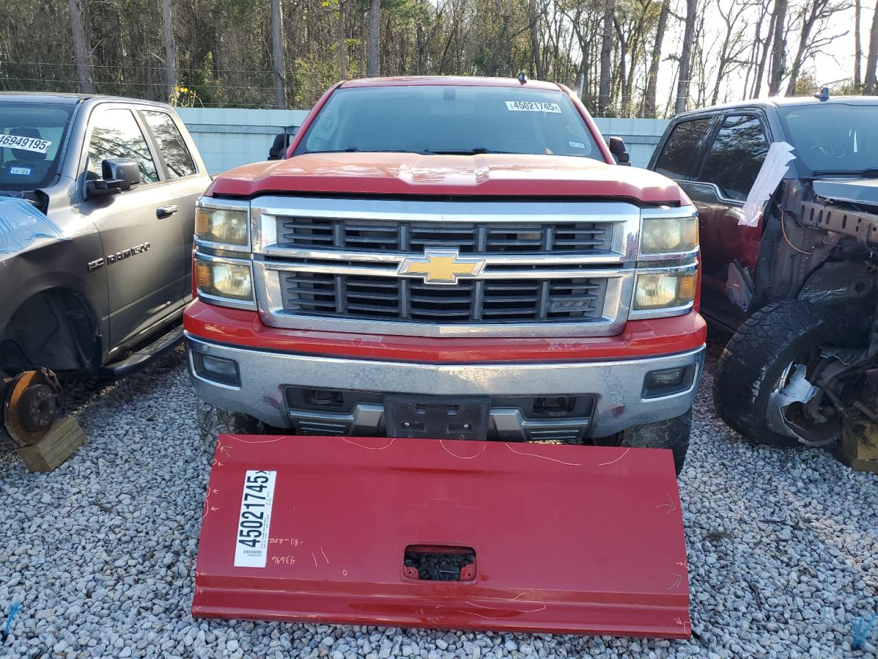 2014 Chevrolet Silverado VIN 3GCUKREC1EG163813 Copart auction photo, rear end / side damage thumbnail 5