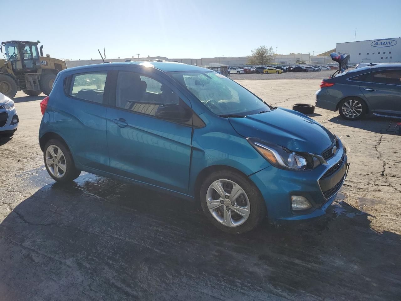 2020 Chevrolet Spark VIN KL8CB6SA2LC419981 Copart auction photo, front end / side damage thumbnail 4