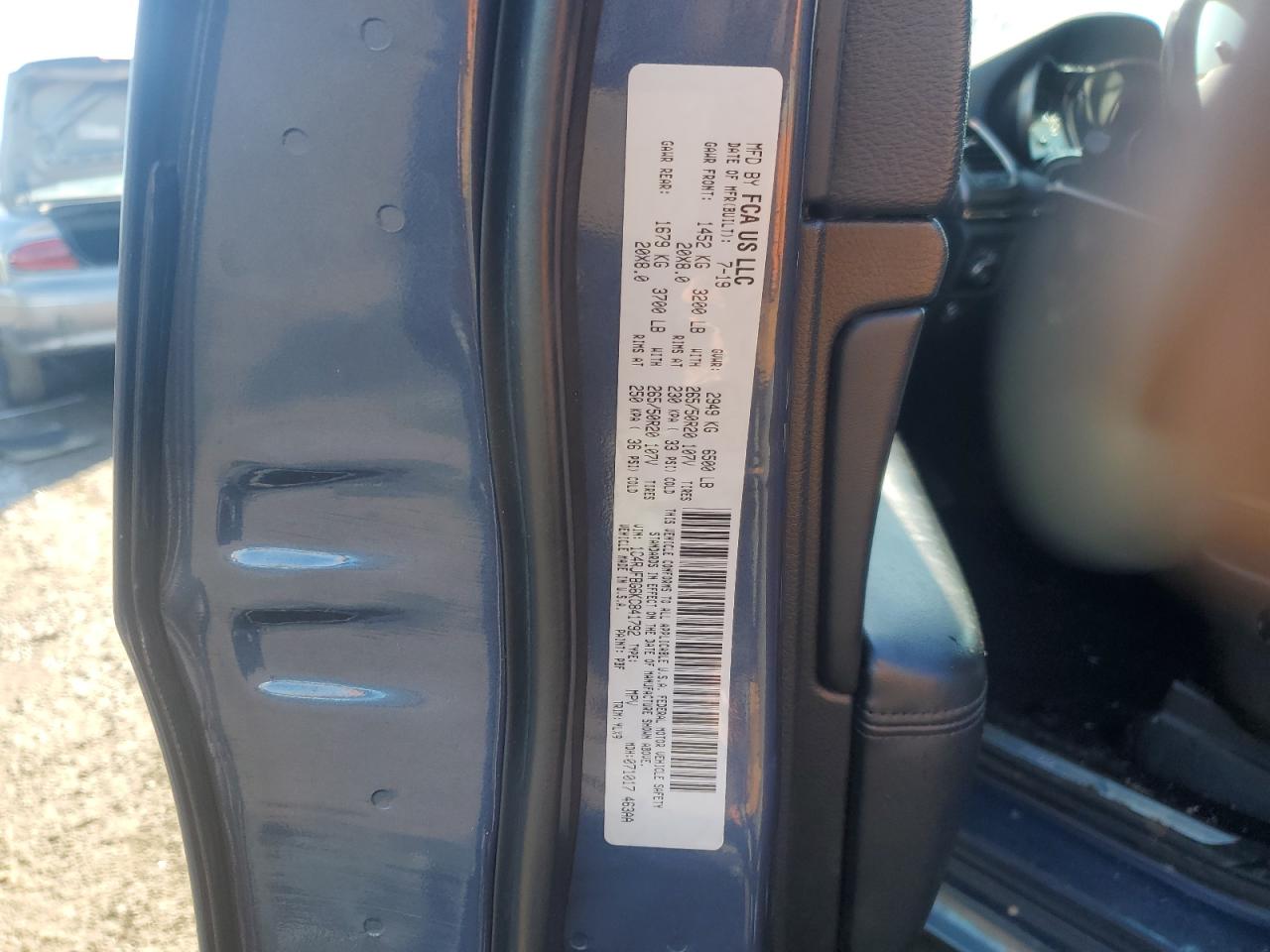 2019 Jeep Grand Cherokee VIN 1C4RJFBG6KC841792 Copart auction photo, all over damage thumbnail 15