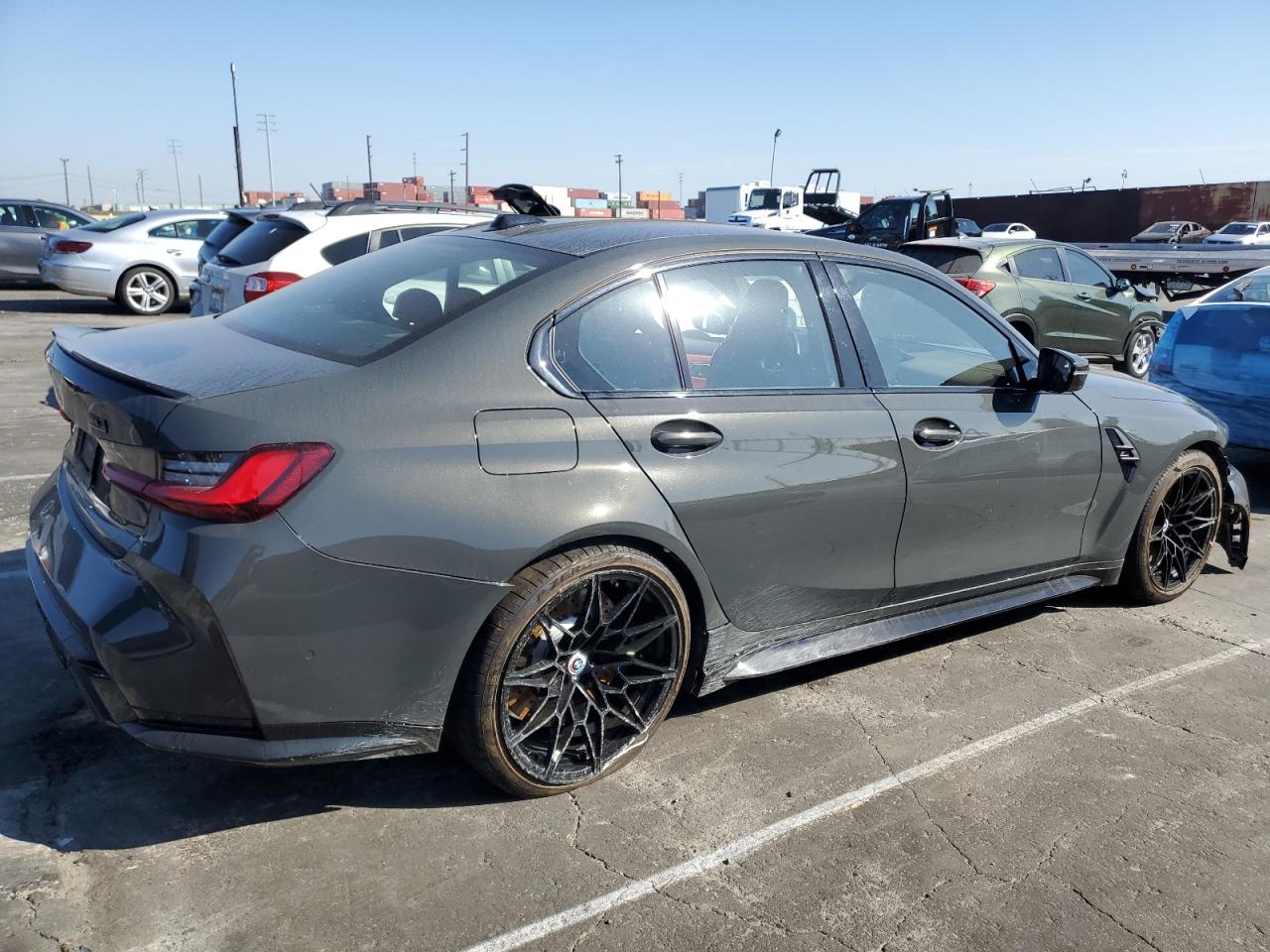 2023 BMW M3 VIN WBS43AY00PFP21678 Copart auction photo, front end damage thumbnail 3