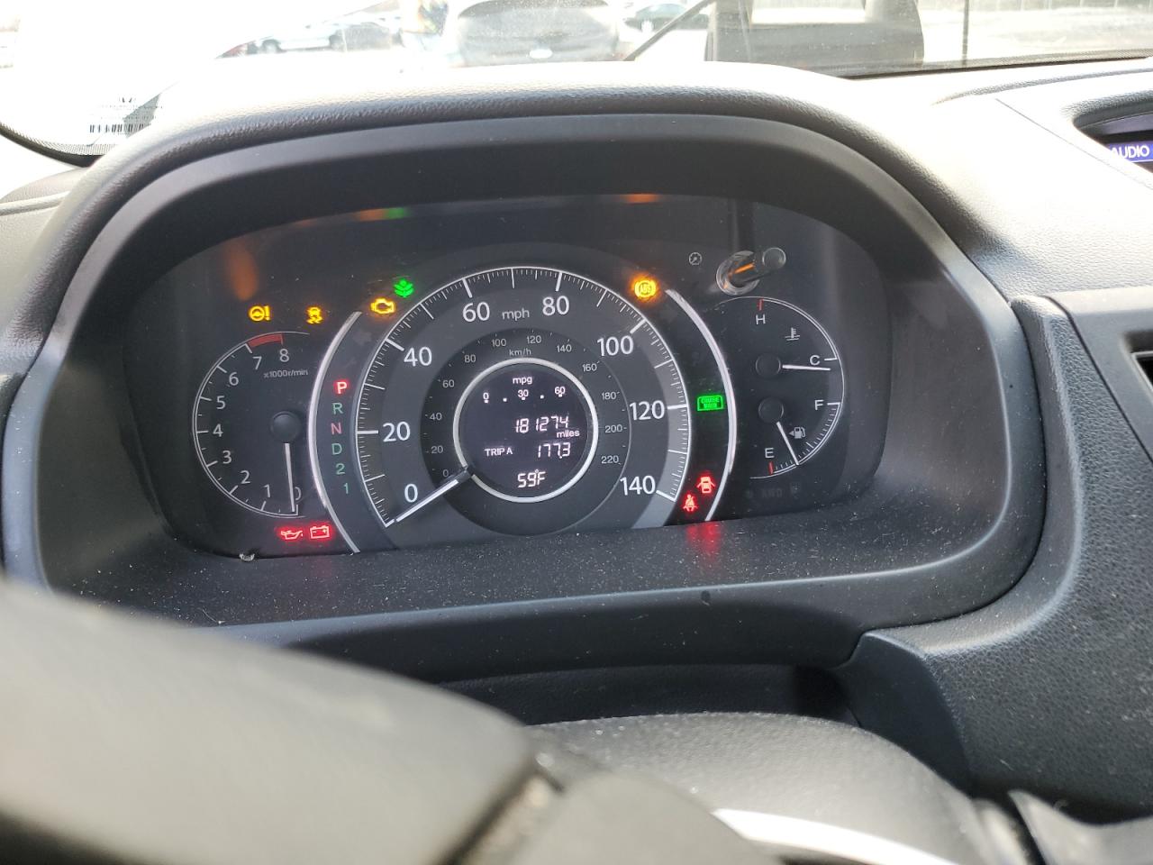 2013 Honda CR-V VIN 2HKRM4H77DH621121 Copart auction photo, front end / undercarriage damage thumbnail 9