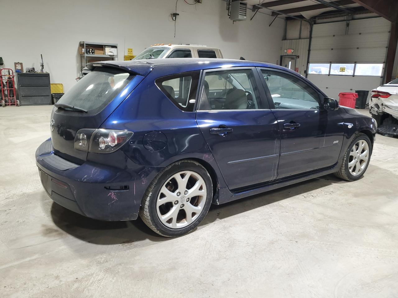 2008 Mazda 3 VIN JM1BK344681151173 Copart auction photo, front end / side damage thumbnail 3