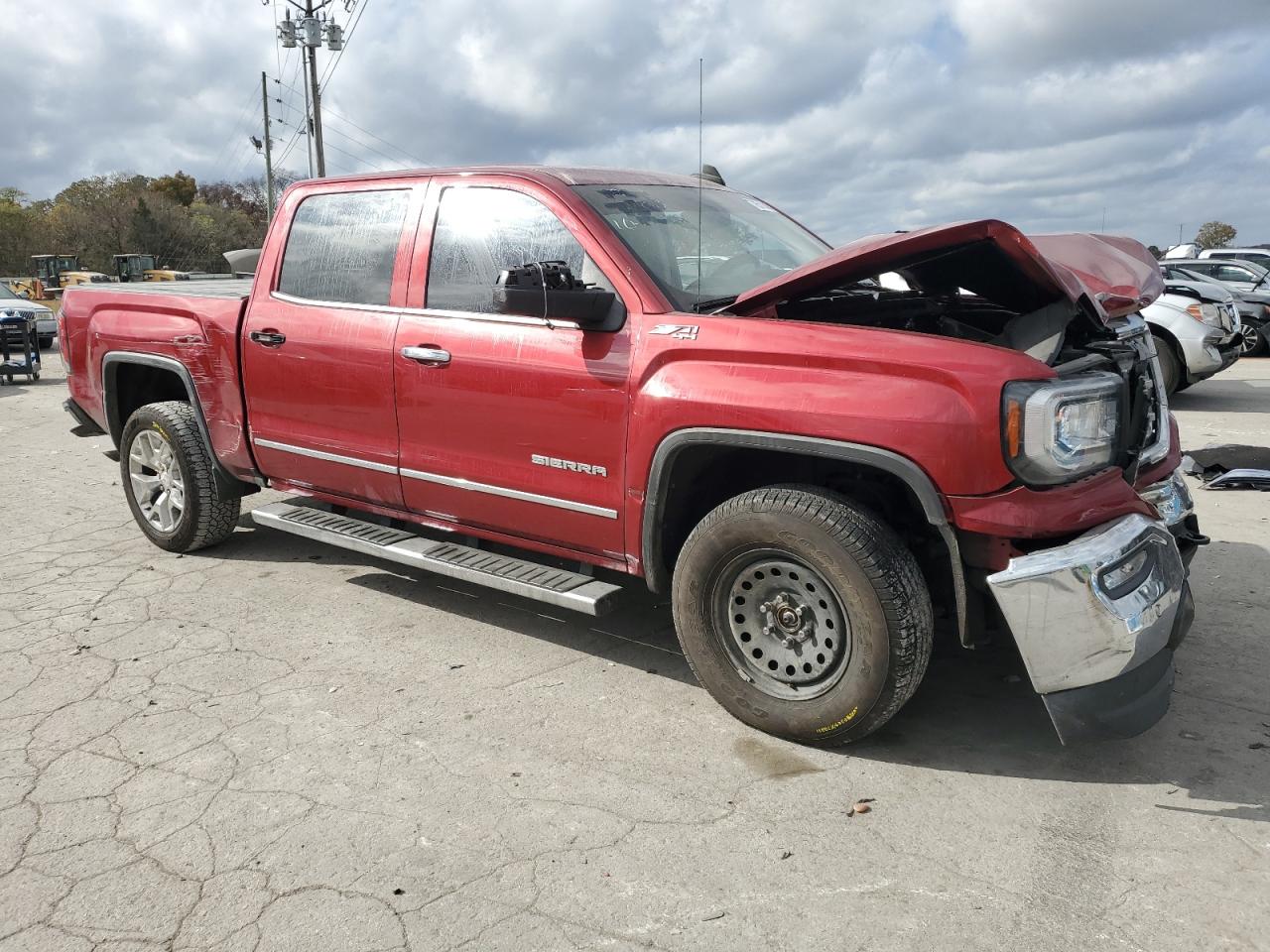 2018 GMC Sierra VIN 3GTU2NEC1JG287308 Copart auction photo, front end / side damage thumbnail 4