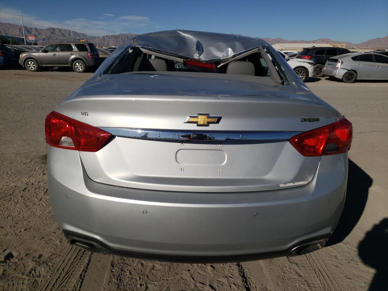 2017 Chevrolet Impala VIN 2G1145S30H9192544 Copart auction photo, top/roof damage thumbnail 6