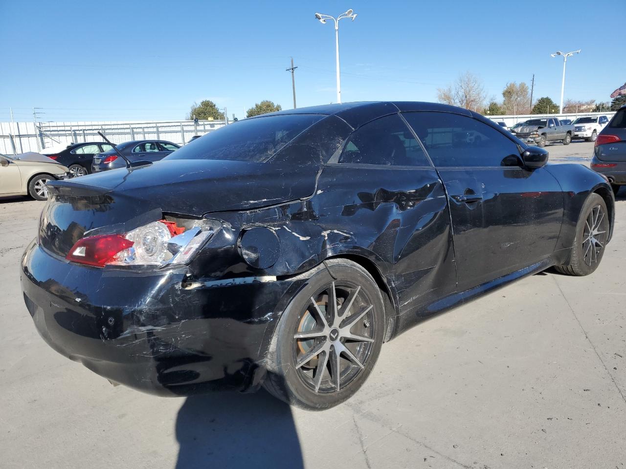 2012 Infiniti G VIN JN1CV6FE2CM201547 Copart auction photo, side damage thumbnail 3