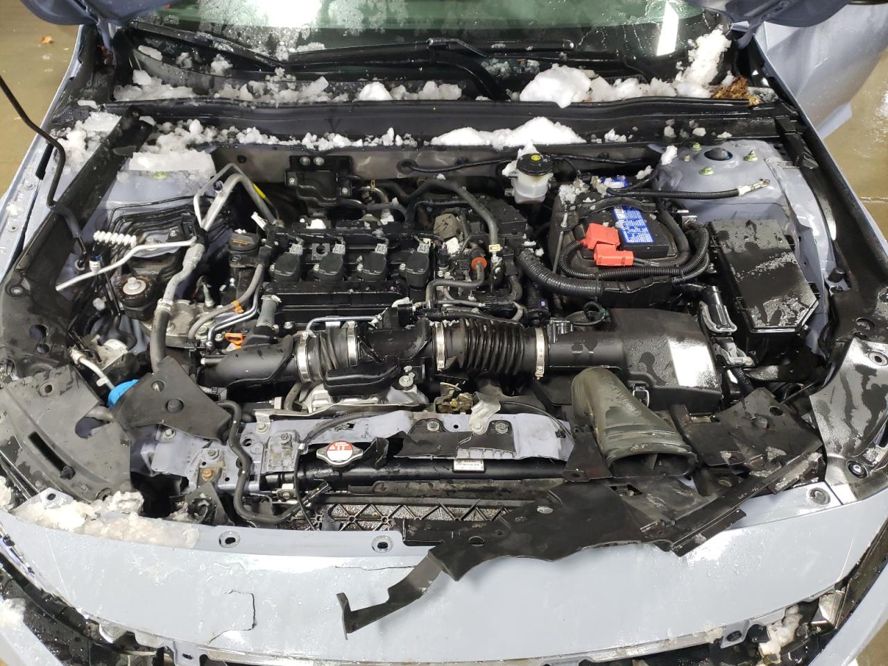2022 Honda Accord VIN 1HGCV1F30NA047697 Copart auction photo, front end / side damage thumbnail 11