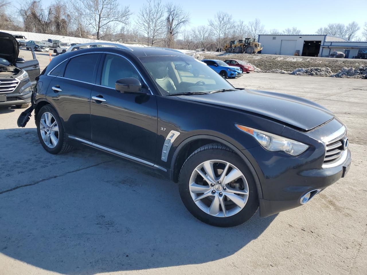 2014 Infiniti QX70 VIN JN8CS1MU7EM450274 Copart auction photo, rear end damage thumbnail 4