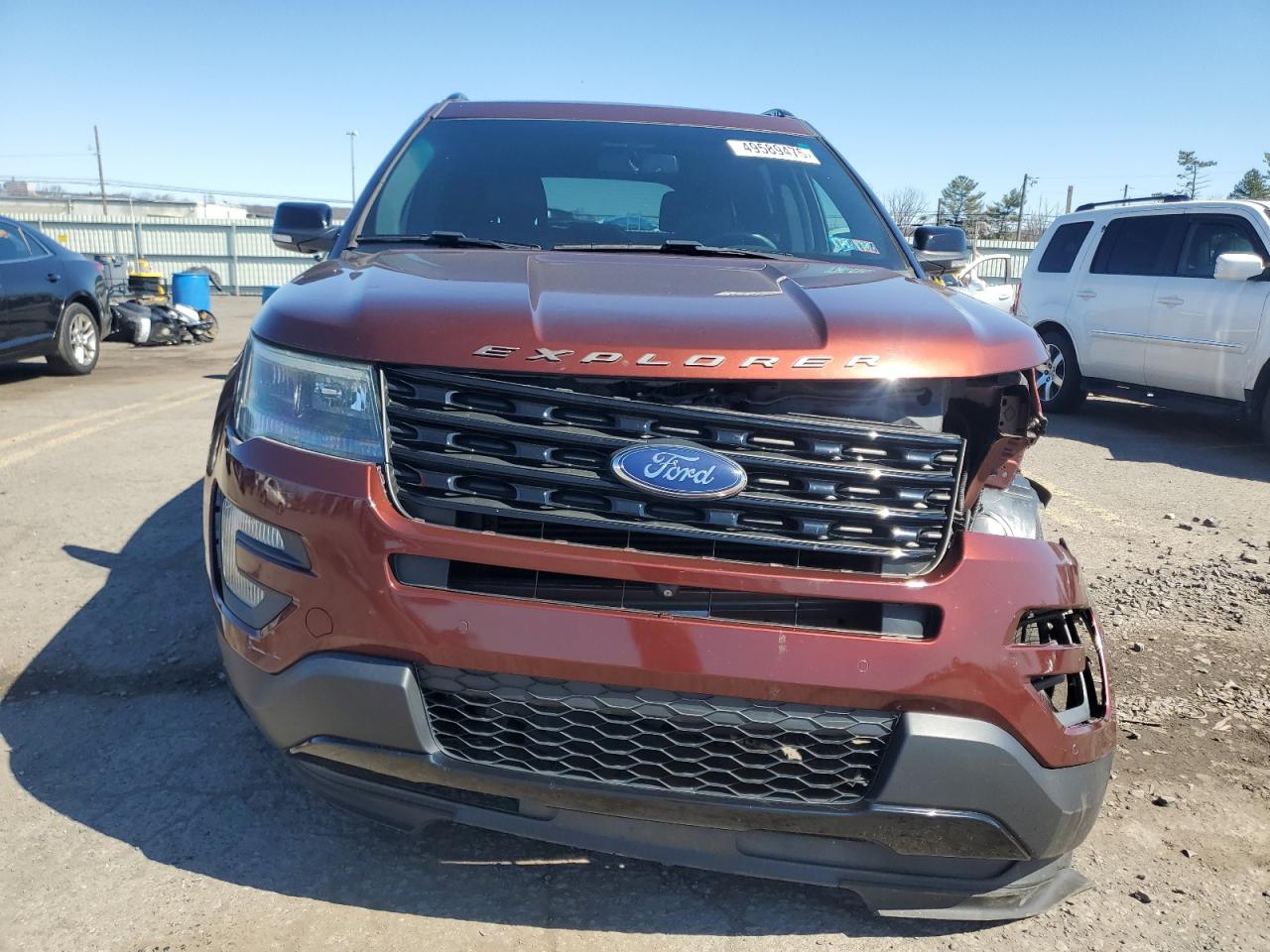 2016 Ford Explorer VIN 1FM5K8GTXGGD09048 Copart auction photo, side / front end damage thumbnail 5