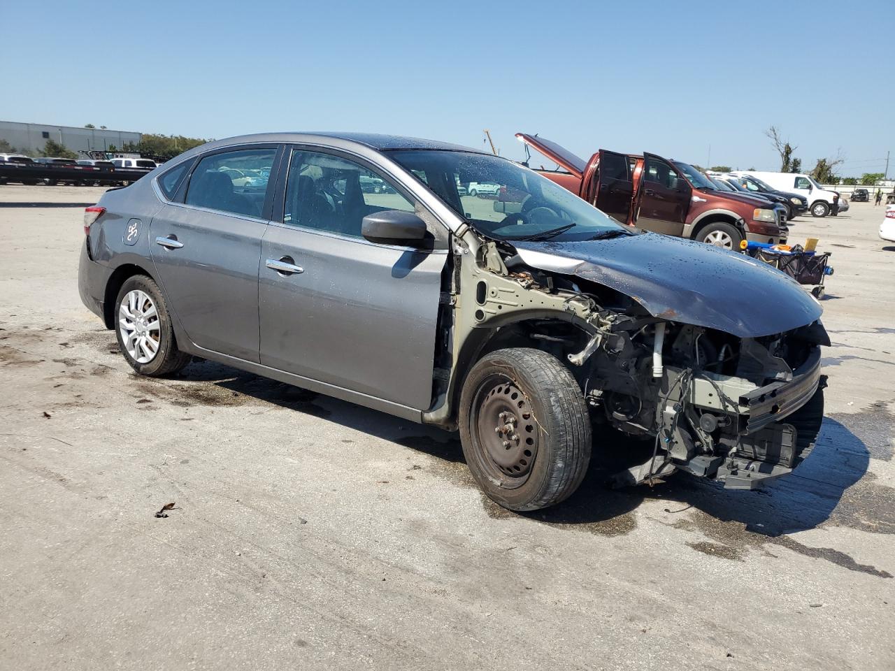 2015 Nissan Sentra VIN 3N1AB7AP1FL690990 Copart auction photo, rollover damage thumbnail 4