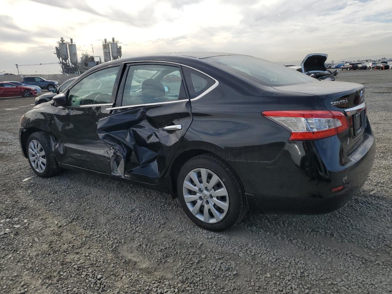 2014 Nissan Sentra VIN 3N1AB7AP4EY200589 Copart auction photo, side / front end damage thumbnail 2