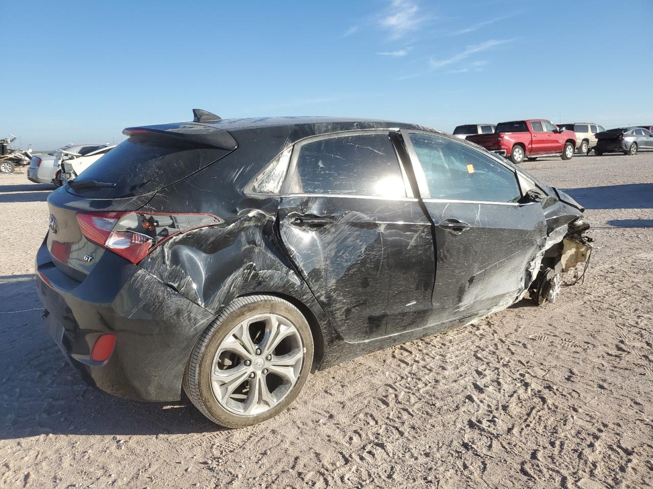 2013 Hyundai Elantra VIN KMHD35LE7DU043242 Copart auction photo, rollover damage thumbnail 3