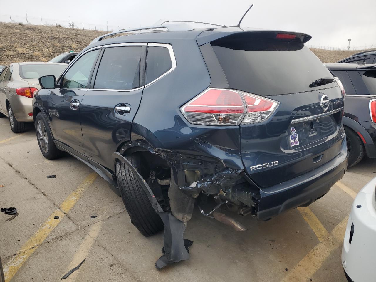 2016 Nissan Rogue VIN 5N1AT2MV1GC734681 Copart auction photo, rear end damage thumbnail 2