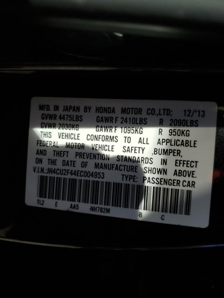 2014 Acura TSX VIN JH4CU2F44EC004953 Copart auction photo, all over damage thumbnail 12