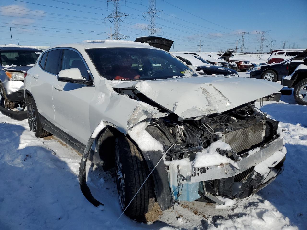 2018 BMW X2 VIN WBXYJ5C35JEF80424 Copart auction photo, front end damage thumbnail 4
