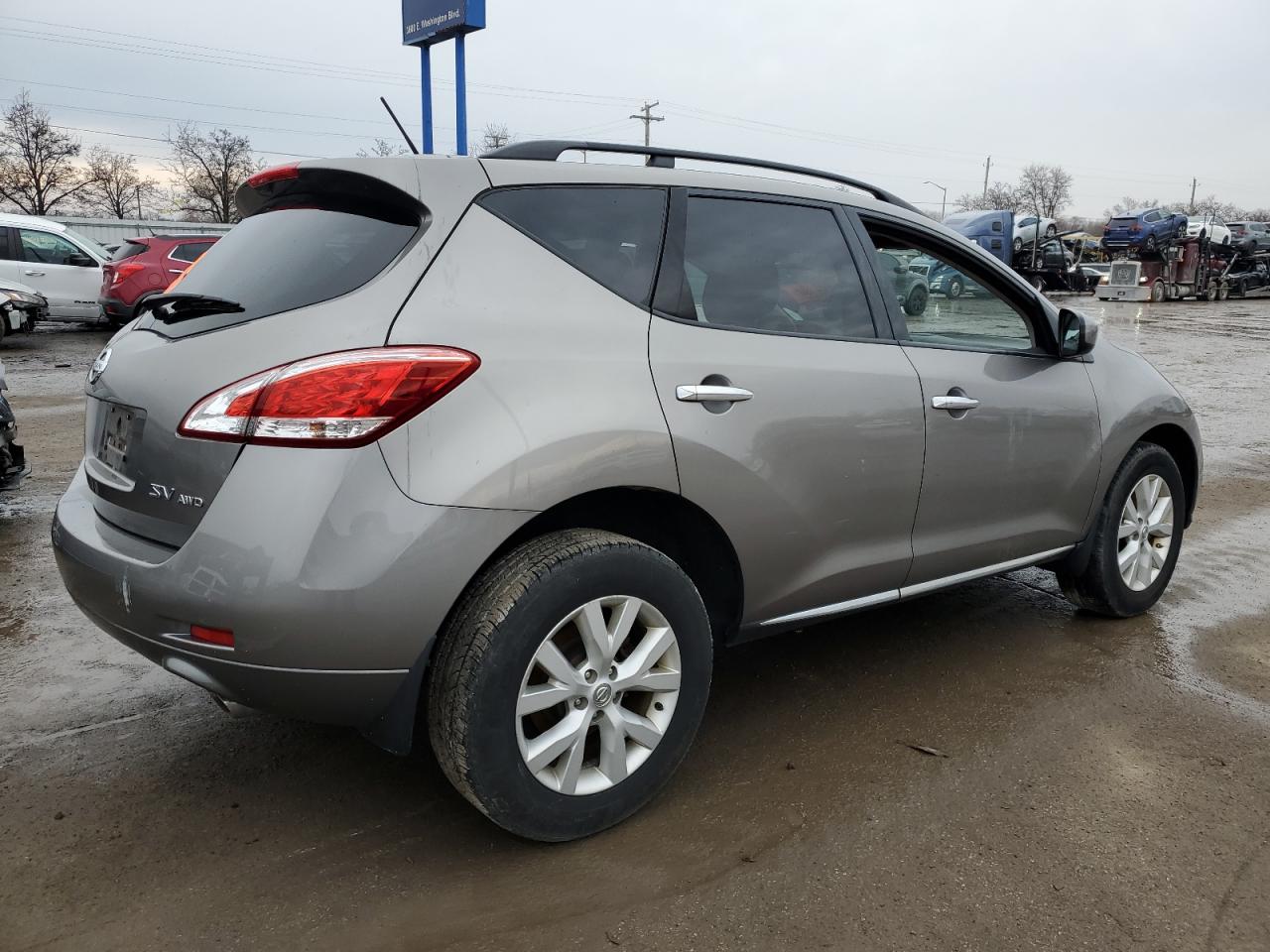 2012 Nissan Murano VIN JN8AZ1MW9CW200783 Copart auction photo, front end / side damage thumbnail 3